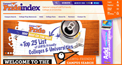 Desktop Screenshot of campusprideindex.org